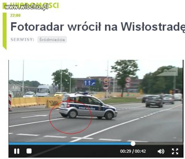 Mamy pierwsze wykroczenie na Wisłostradzie 