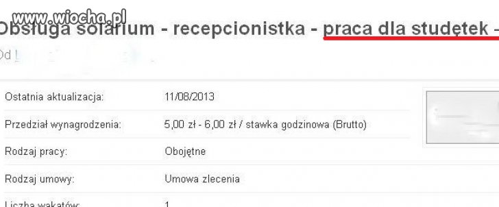 Praca dla "studętek"