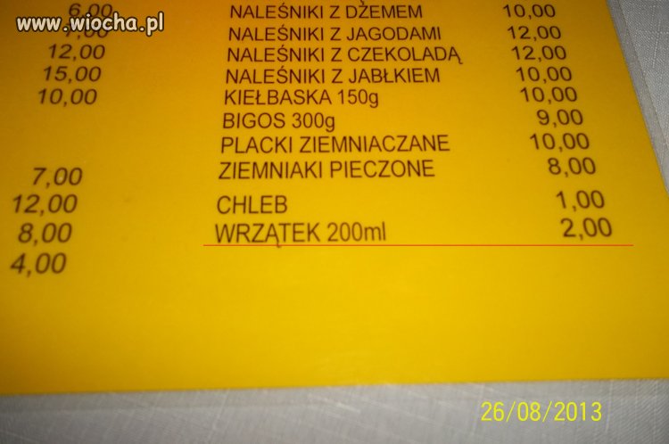 Wrzątek 200 ml za 2 zł