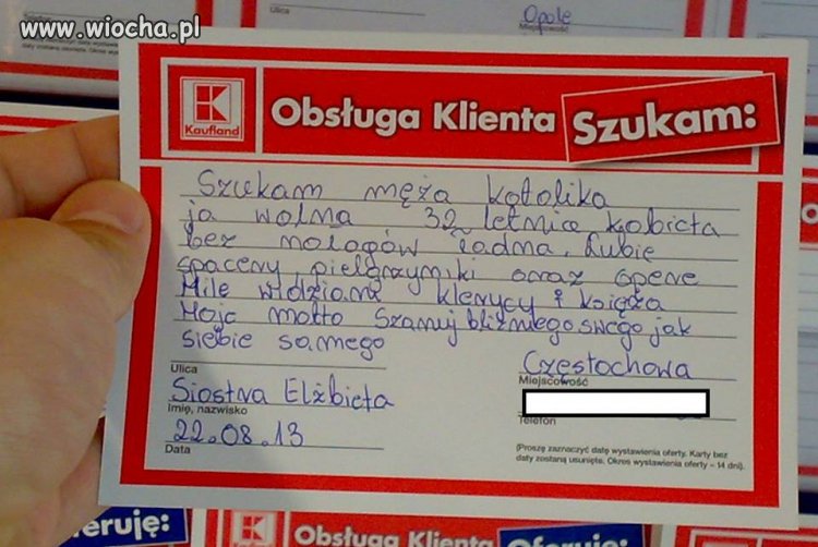 Powodzenia Siostro Elżbieto 