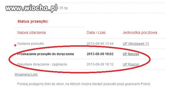Poczta Polska - Raszyn. Jak zgubić paczkę...