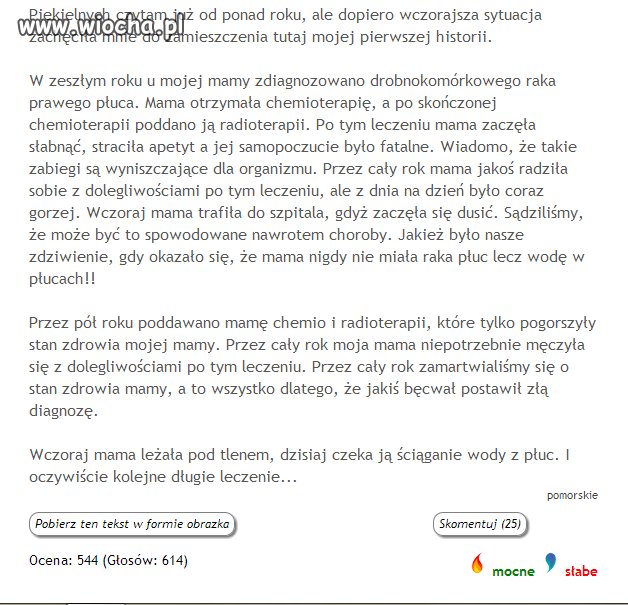 Przez błąd jakiegoś idioty kobieta mogła umrzeć.
