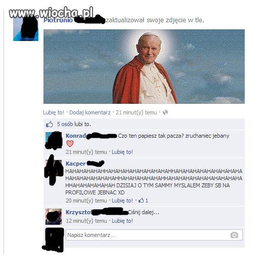 Kolejne dzieci śmieją się z wielkiego człowieka...