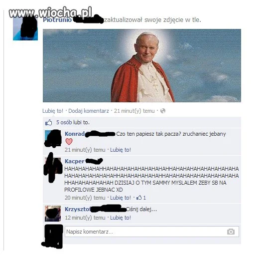 Kolejne dzieci śmieją się z wielkiego człowieka...