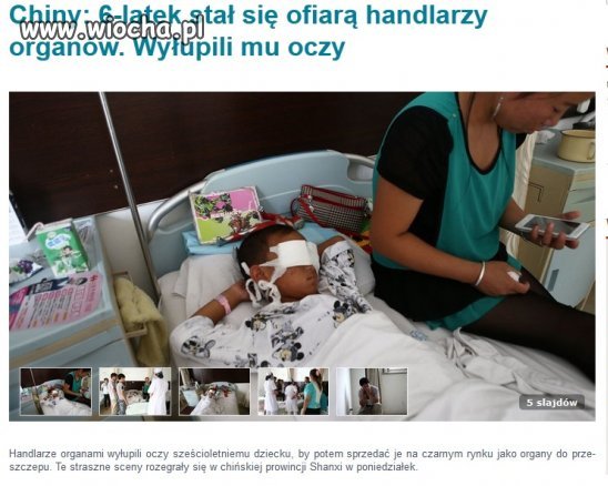 Chiny i łowcy ludzkich narządów...