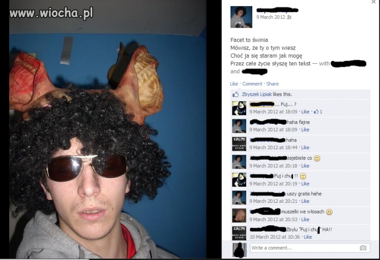 Facet To świnia ?