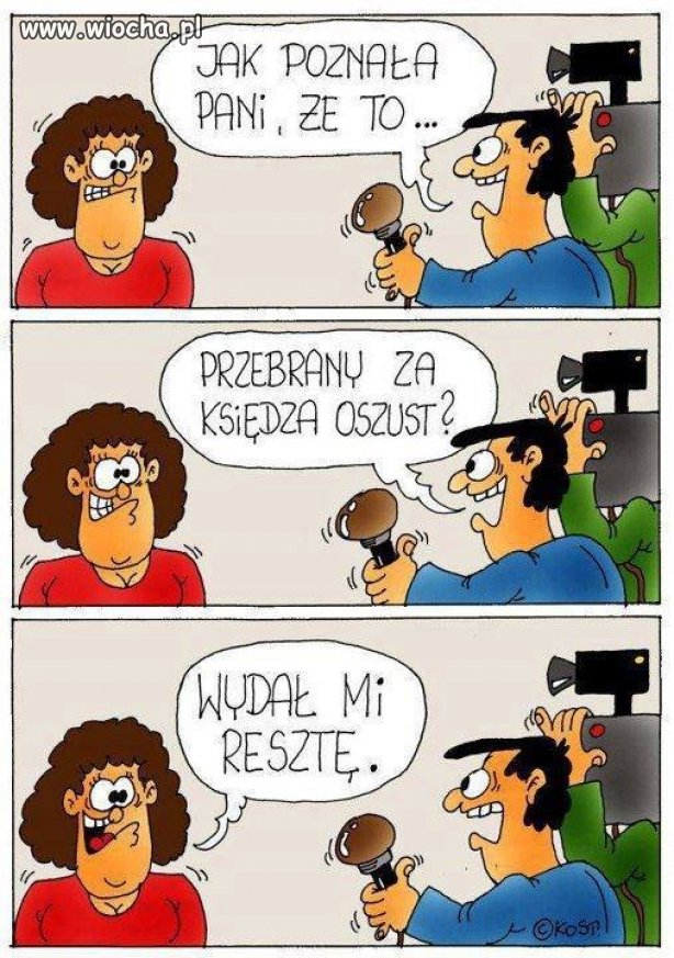 Przyłapała oszusta 