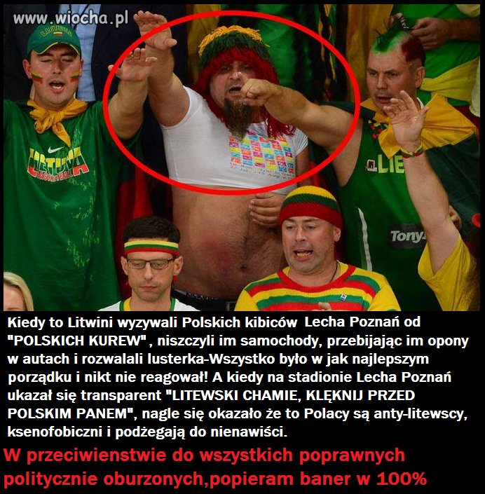 Kiedy to Litwini wyzywali Polskich kibiców