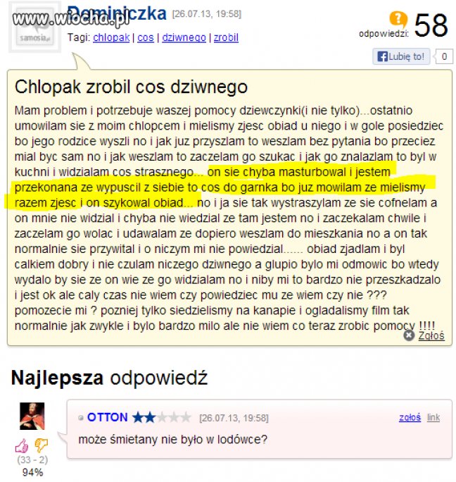 Chłopak zrobił coś dziwnego...