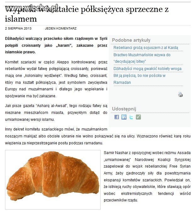Wypieki sprzeczne z islamem