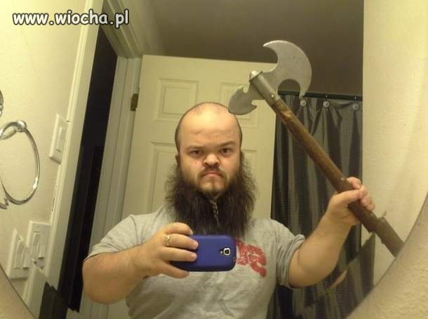 Zdenerwowany wiking