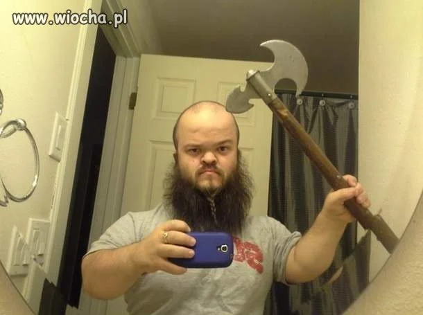 Zdenerwowany wiking