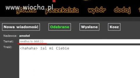 Gdy brakuje argumentów... Brawo.