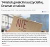 14-latek zgwałcił swoją nauczycielkę...