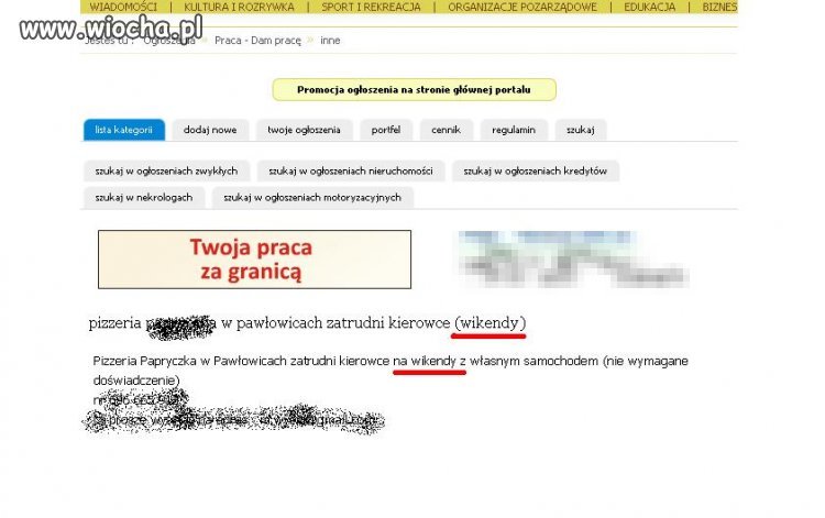 Potrzebują w "wikendy"