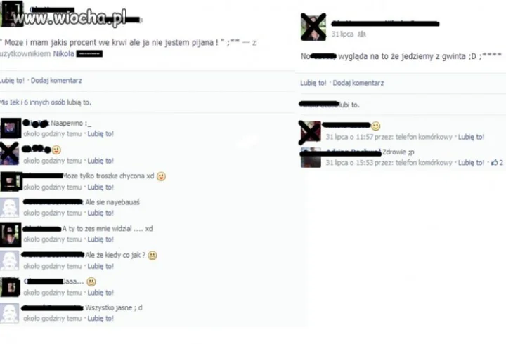 Chwalenie się procentami na facebooku...