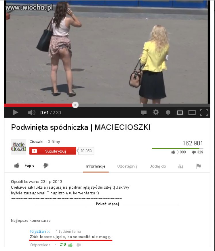 "Zrób lepsze ujęcia bo zwalić nie mogę"