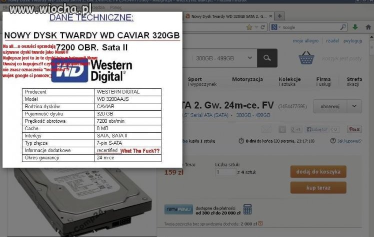 Wiocha! Min. próba oszustwa i naciągnięcia klienta