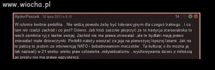 Bez tolerancji dla tej religii