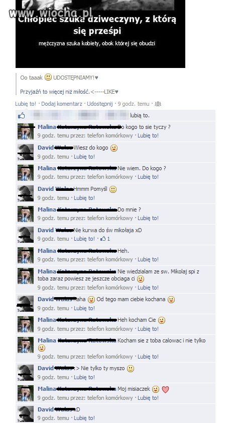 Wyznania miłosne XXI na Facebook