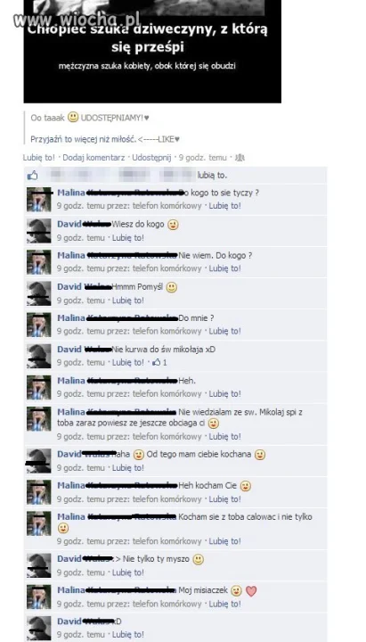 Wyznania miłosne XXI na Facebook