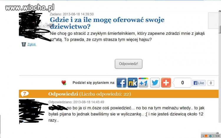 Oferować dziewictwo?