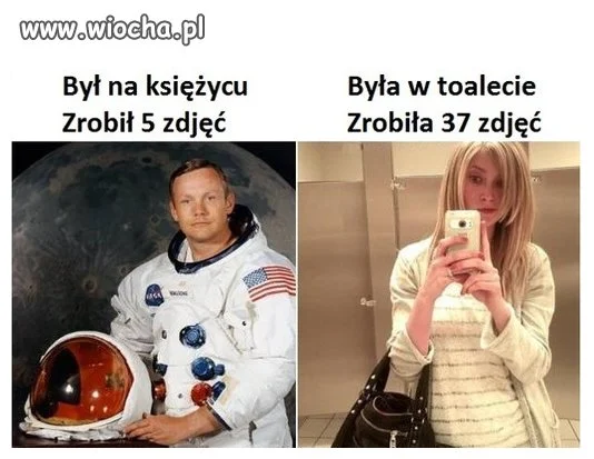 Zawstydziła astronautę