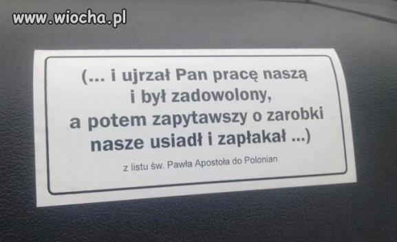 Z listu św.Pawła