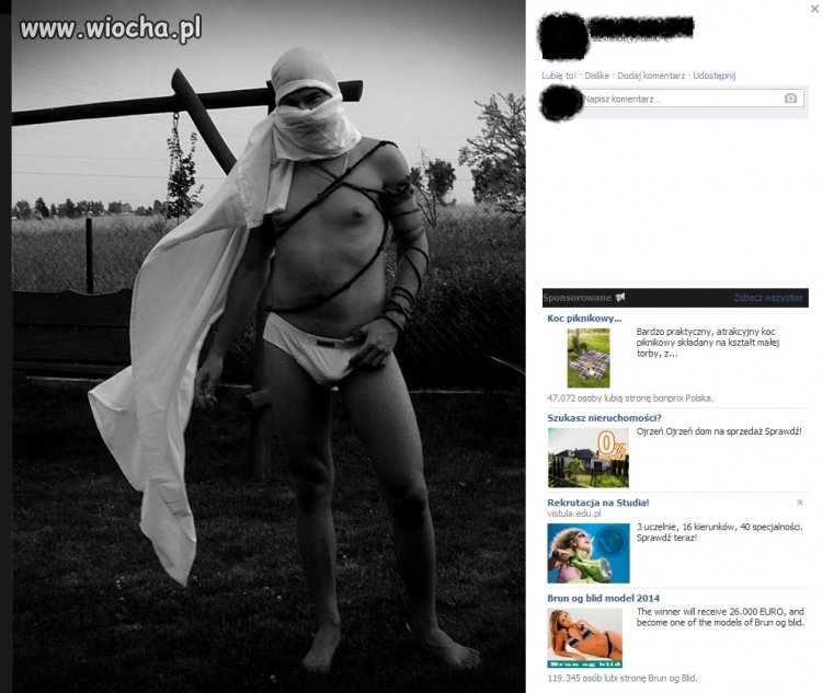 Takie tam z prześcieradłem na głowie