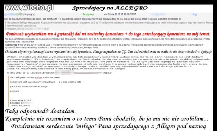 "Nie zasługuje pani na żadne wytłumaczenie"