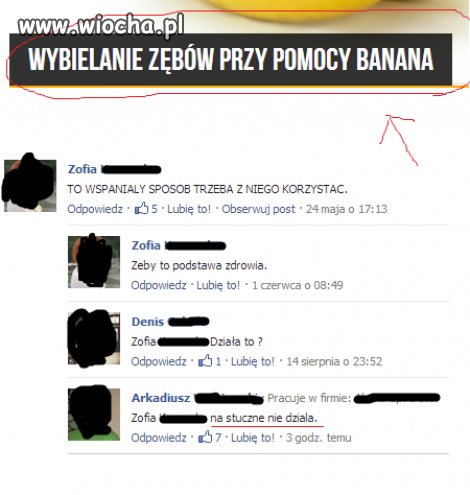 Wybielanie zębów przy pomocy banana