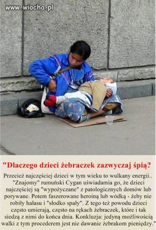 Dlaczego dzieci żebraczek zazwyczaj śpią?