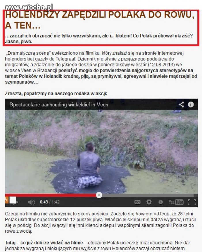 Polak na obczyznie kradnie piwo !