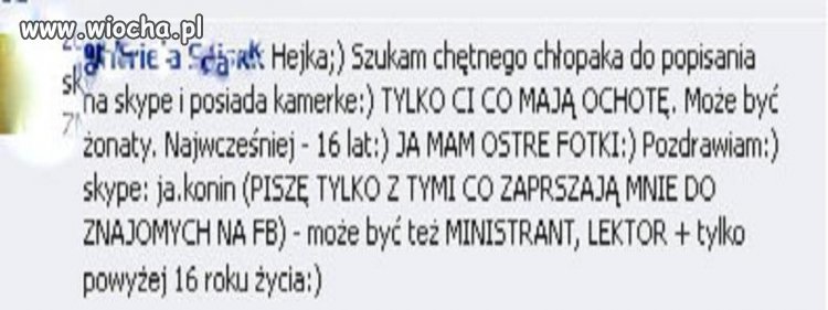 Komentarz na facebooku 