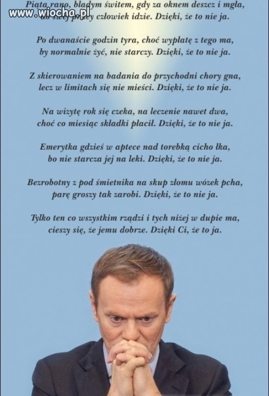Zapewne tak wygląda modlitwa Pana Donalda.