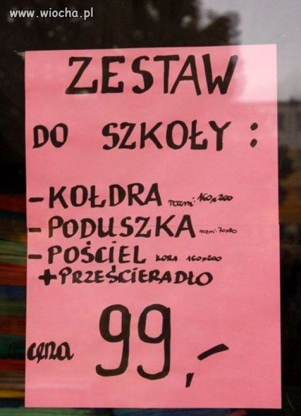 Zestaw do szkoły...