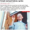 Ksiądz  wykopał babcię