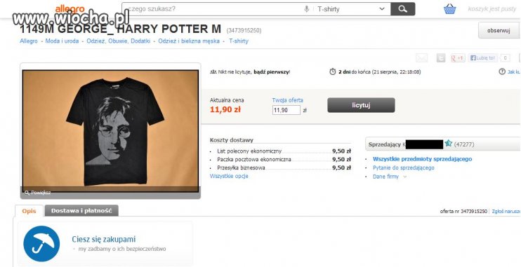 Fajnego mam Harry'ego Potter'a na koszulce ???