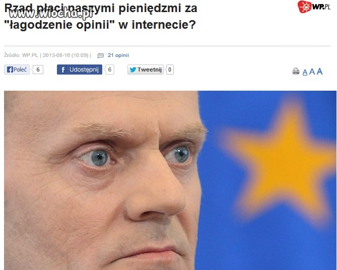 Rząd płaci pieniędzmi podatników poparcie w necie