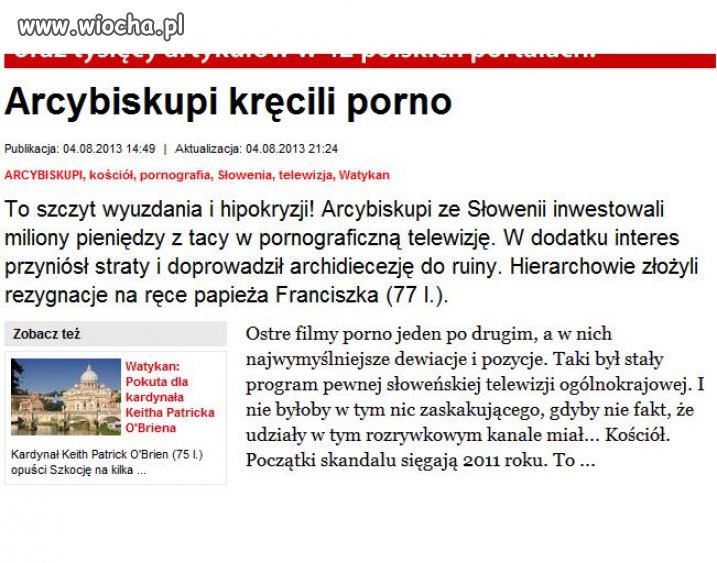 Arcybiskupi kręcili porno 