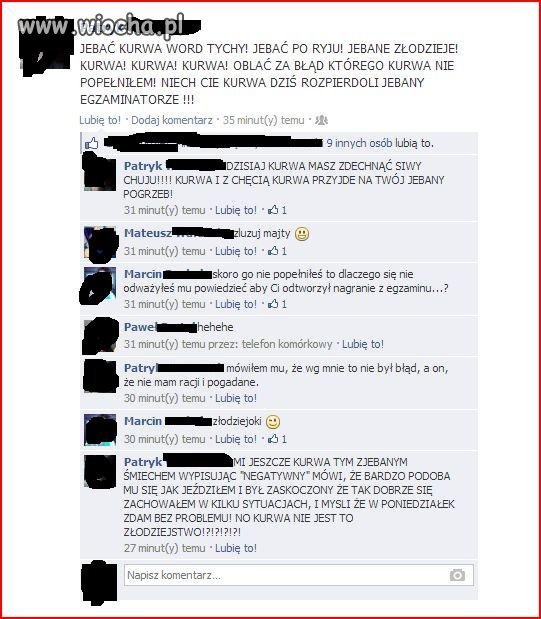 XXI wiek, chłopak 18 lat, nie umie się pogodzić