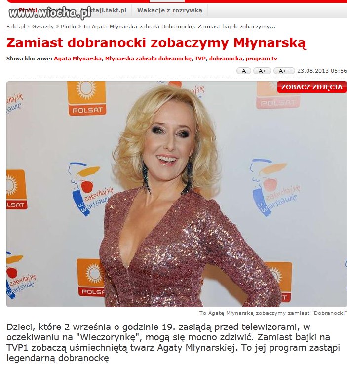 A o to co będzie zamiast dobranocki