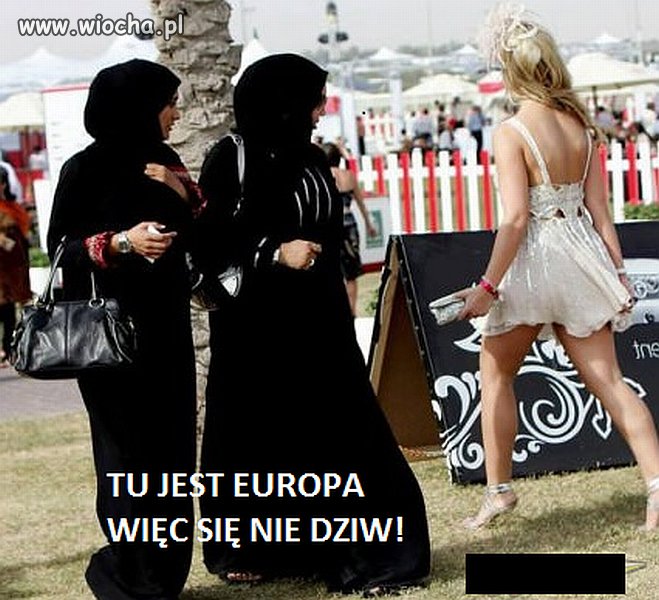 Panie zapomniały założyć burki
