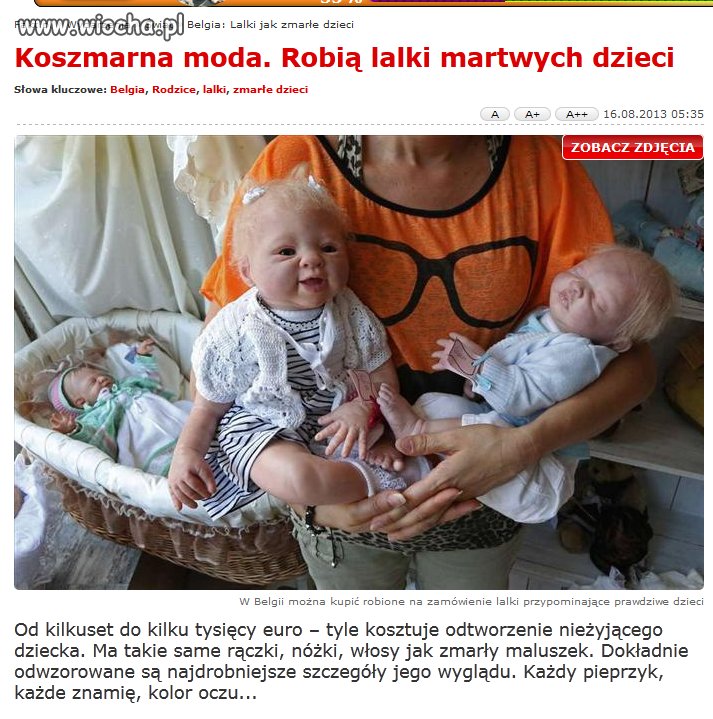 Lalki martwych dzieci