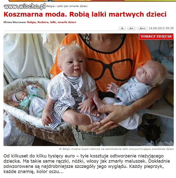 Lalki martwych dzieci