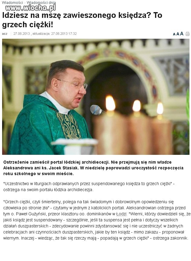 Niedługo samego papieża zawieszą...