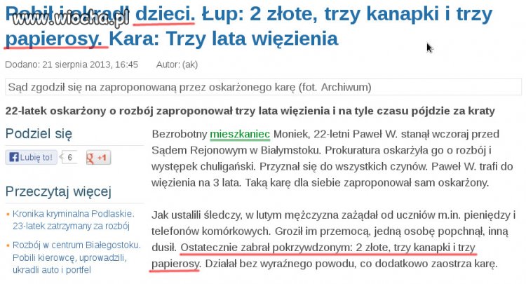 Okradł dzieci, zabrał papierosy