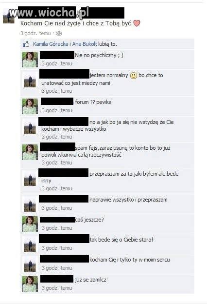 Przeprosiny na "fejsie" 