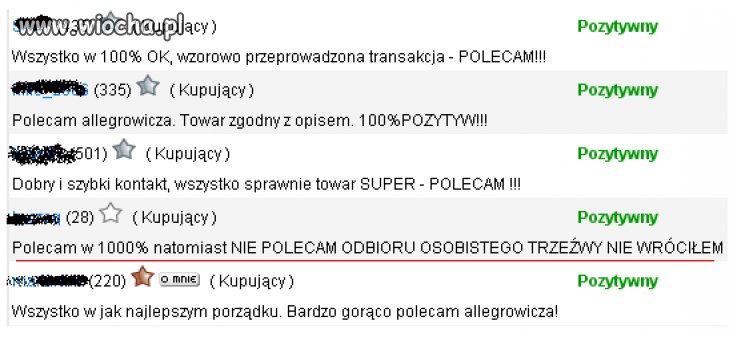 Nie polecam odbioru osobistego...