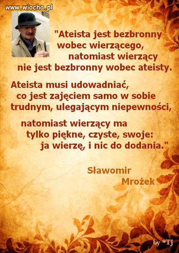 Mądry facet ...